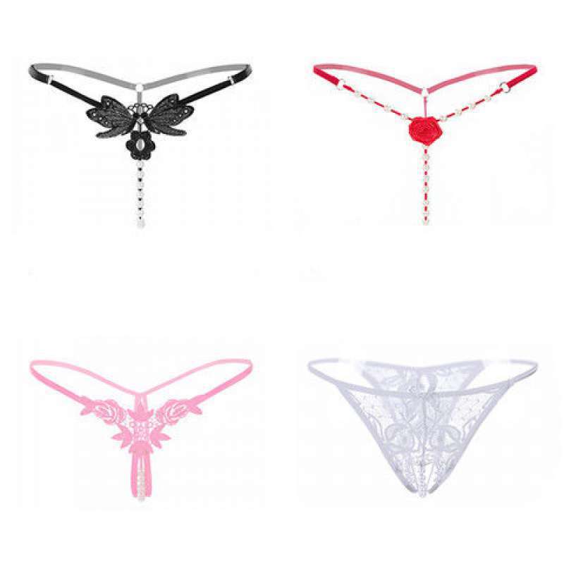 4-pack Thong Women's One Line File Full Transparent