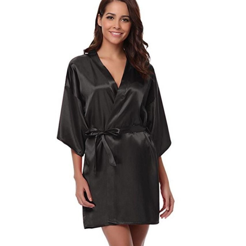 Silk Kimono Robe Bathrobe Women Silk Bridesmaid Robes