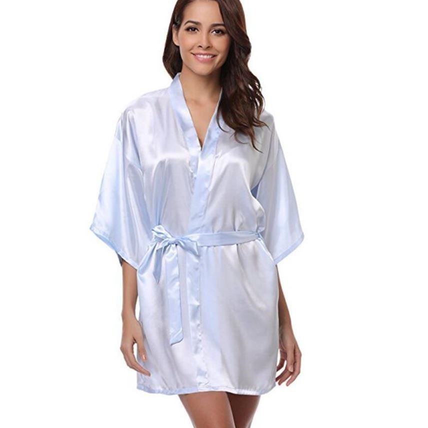 Silk Kimono Robe Bathrobe Women Silk Bridesmaid Robes