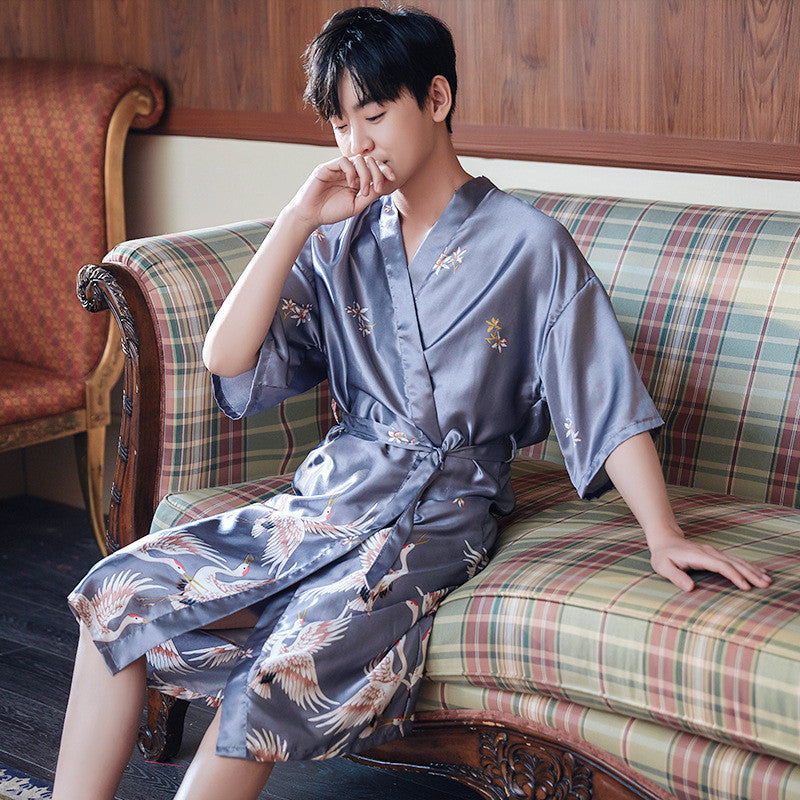 Two-piece Silk Pajamas Ice Silk Pajamas
