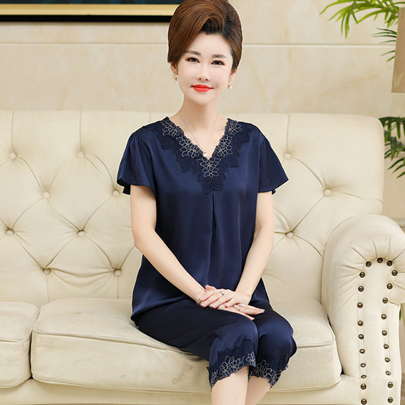 Silk silk spring and autumn home clothes