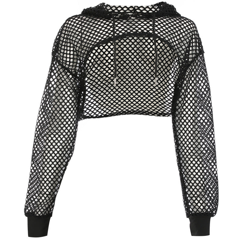Women's Summer Fashion Mesh Hollow Lace Sunscreen Cover T-shirt - Lightweight Breathable Casual Top