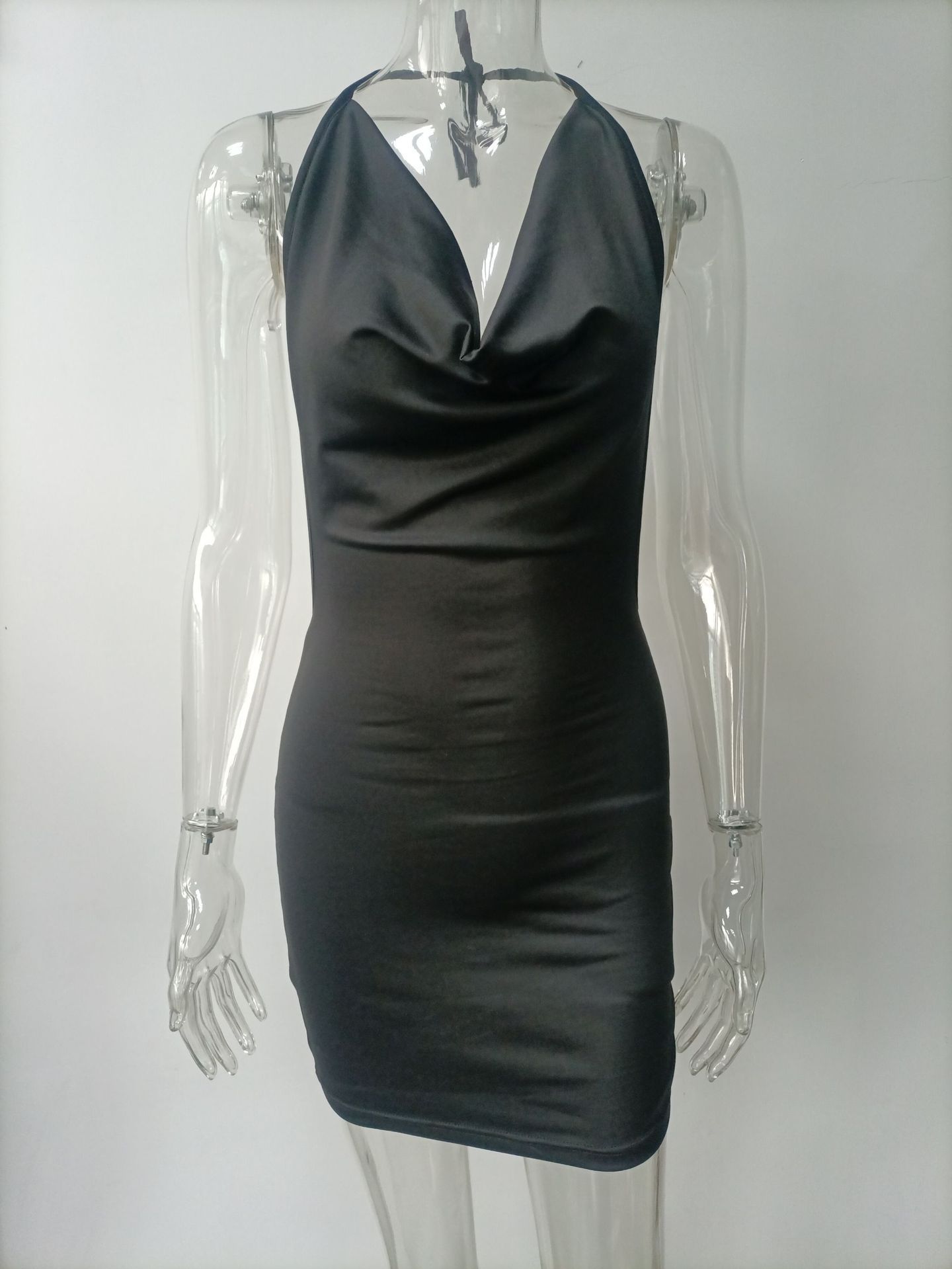 Deep V-neck Dress Temperament Sling Backless Halter Dresses