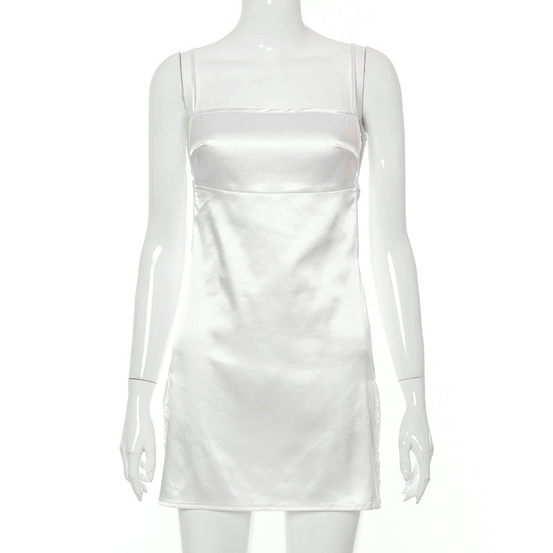 Ladies Halter Strappy High Slit Dress