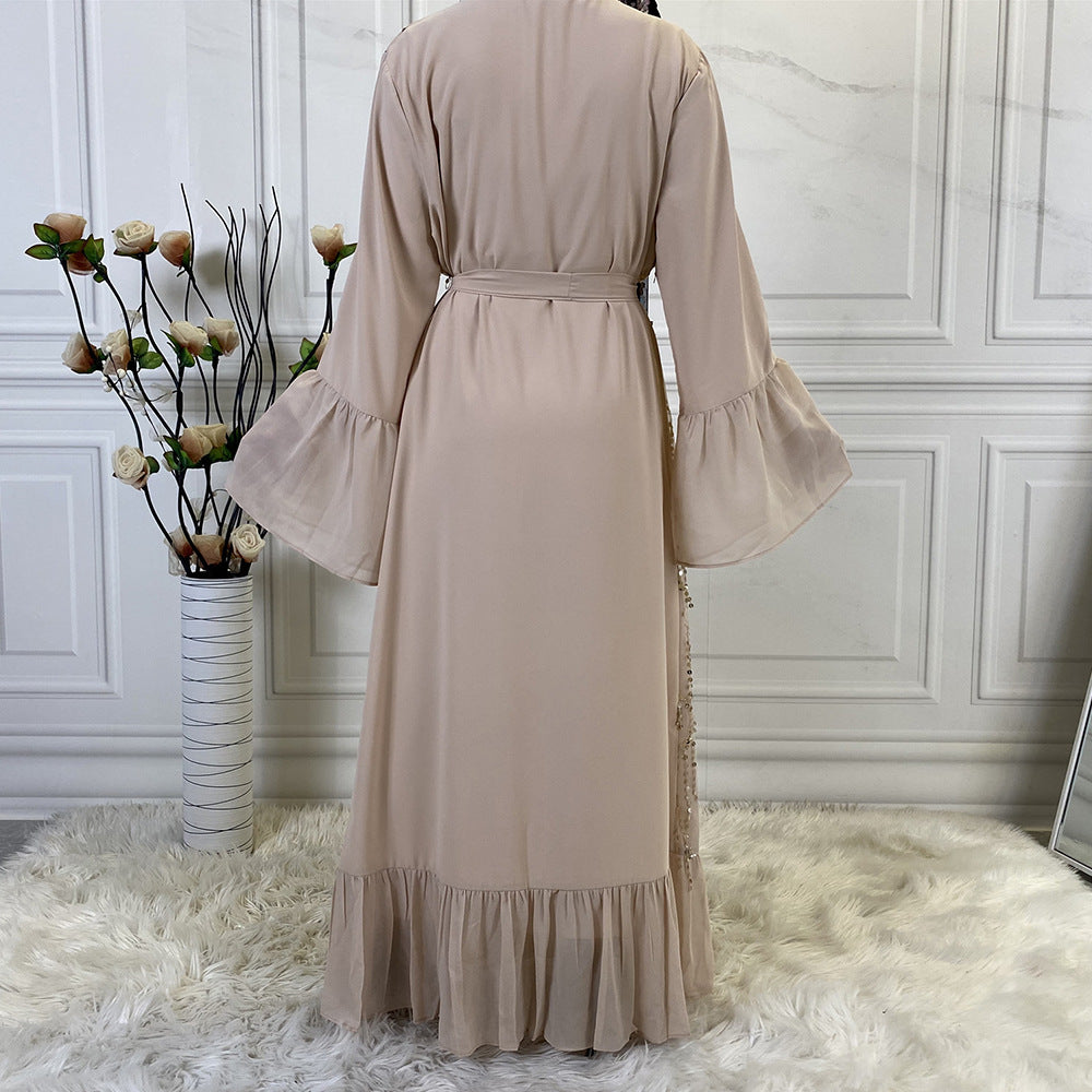 Sequin Outer Robe Women's Chiffon Cardigan