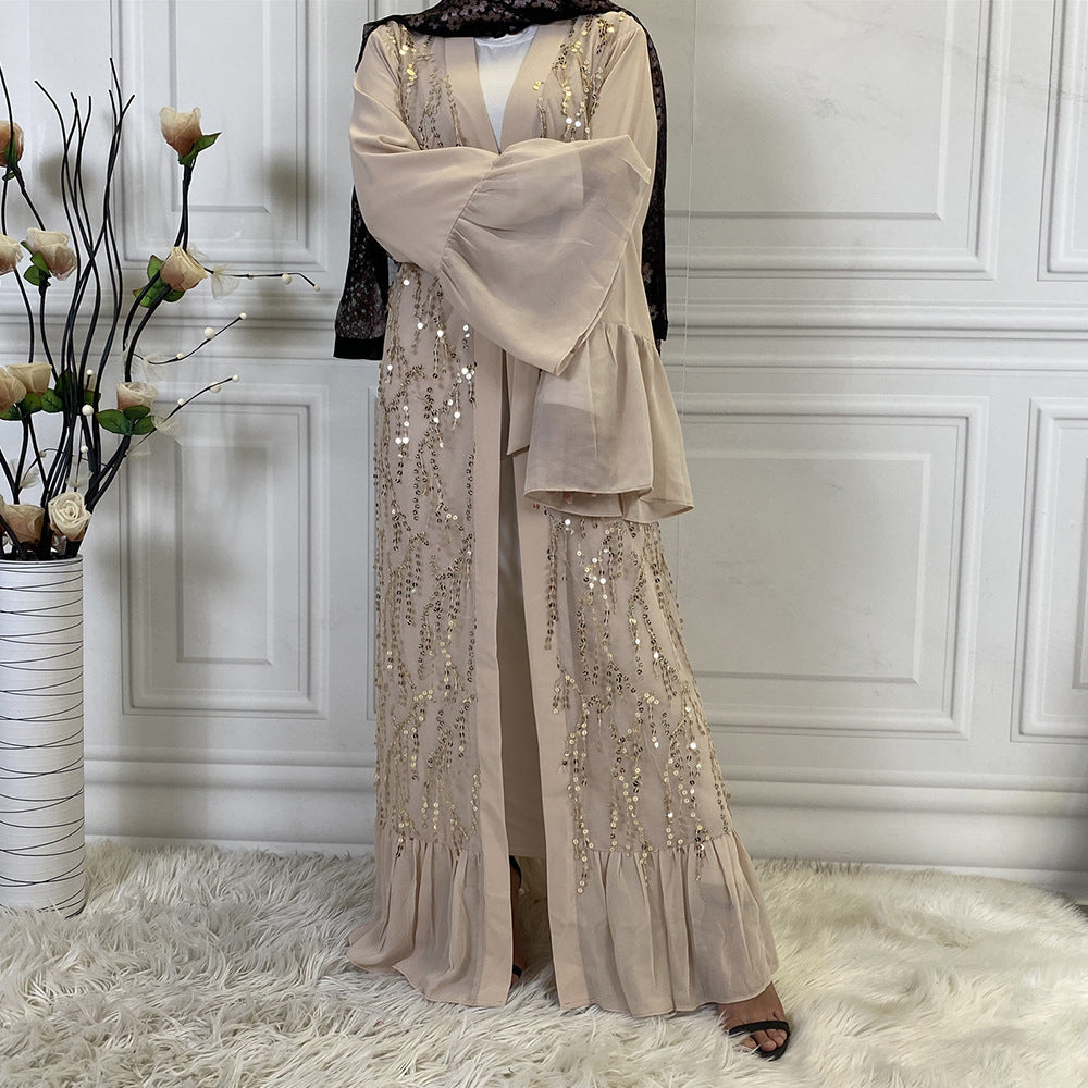 Sequin Outer Robe Women's Chiffon Cardigan