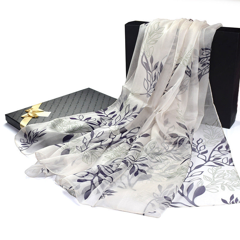 Silk Scarf Silk Summer Sunscreen Shawl Beach