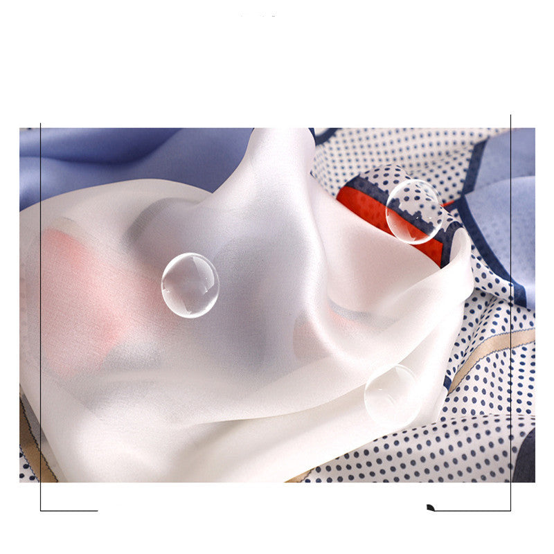 Simulated Silk Summer Seaside Sunscreen Silk Scarf