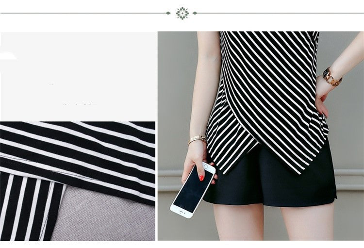 Korean Style Trendy Female Student Cute Bf Wind V-Neck Loose All-Match Blouse