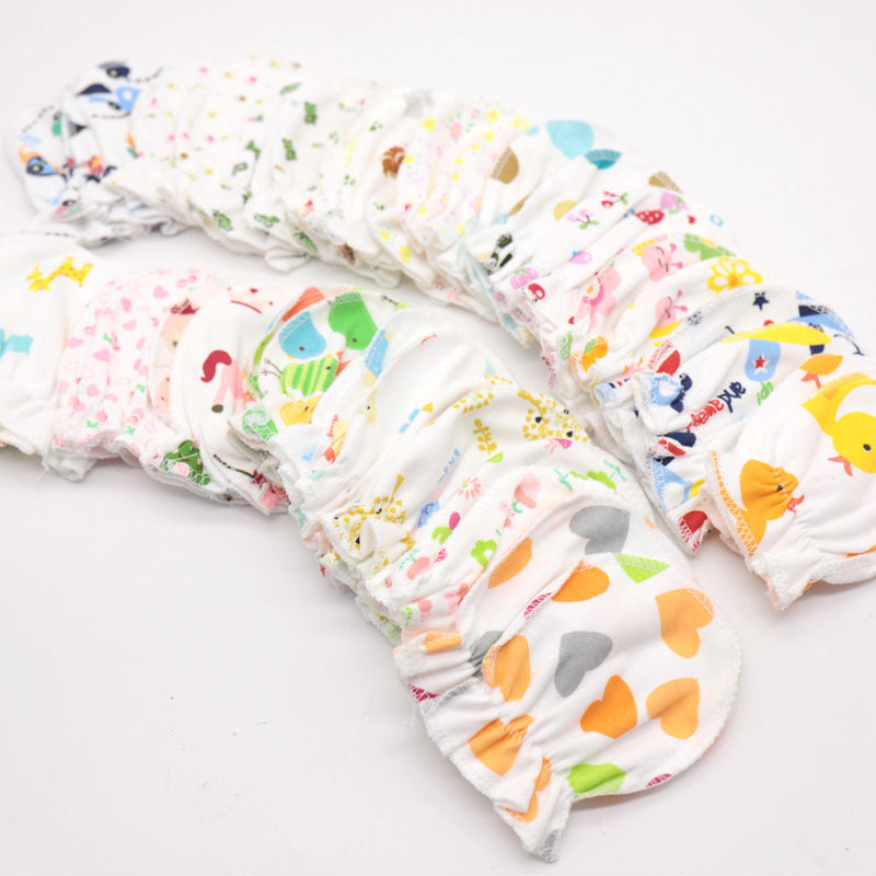 Newborn Anti-scratch Face Cotton Protective Gloves