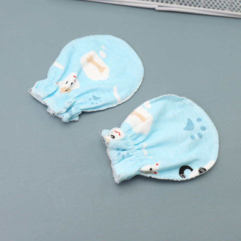 Newborn Anti-scratch Face Cotton Protective Gloves