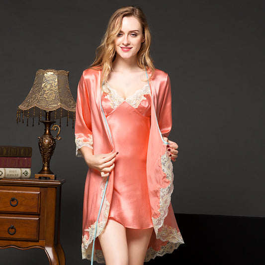ladies silk pajamas