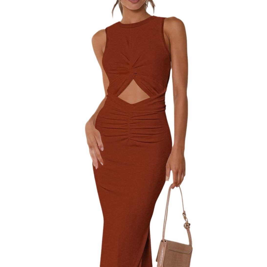 Women's Sleeveless Hollow-out Hem Dress