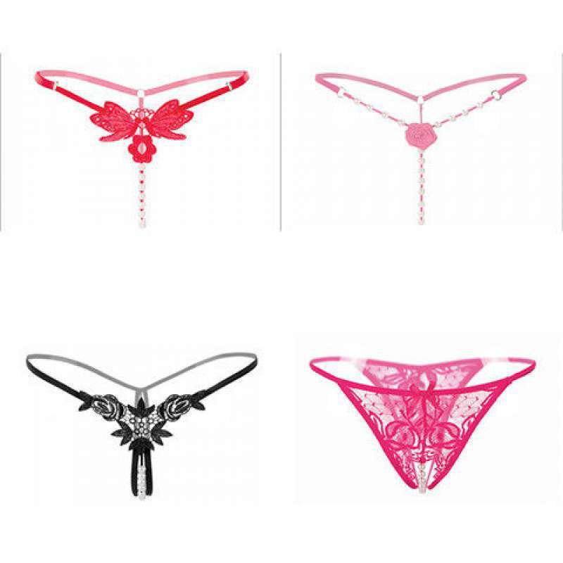 4-pack Thong Women's One Line File Full Transparent